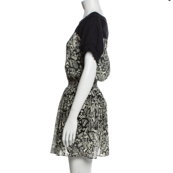 SEA New York A-line Silk Mixed Media Dress Women Size 2 - Picture 3 of 11